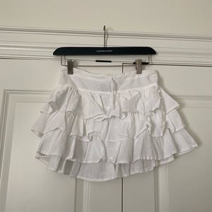 NWT white ruffle skirt